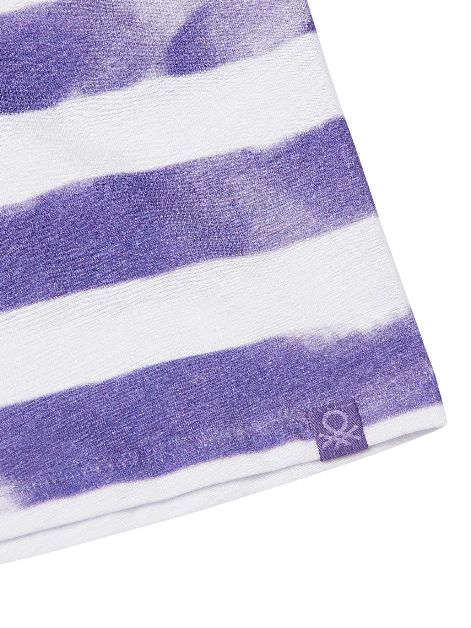 Product image 3 of 3, which shows Benetton Kids' Cotton Sleeveless Cut Out Jersey Dress, Periwinkle, 6-7 years
