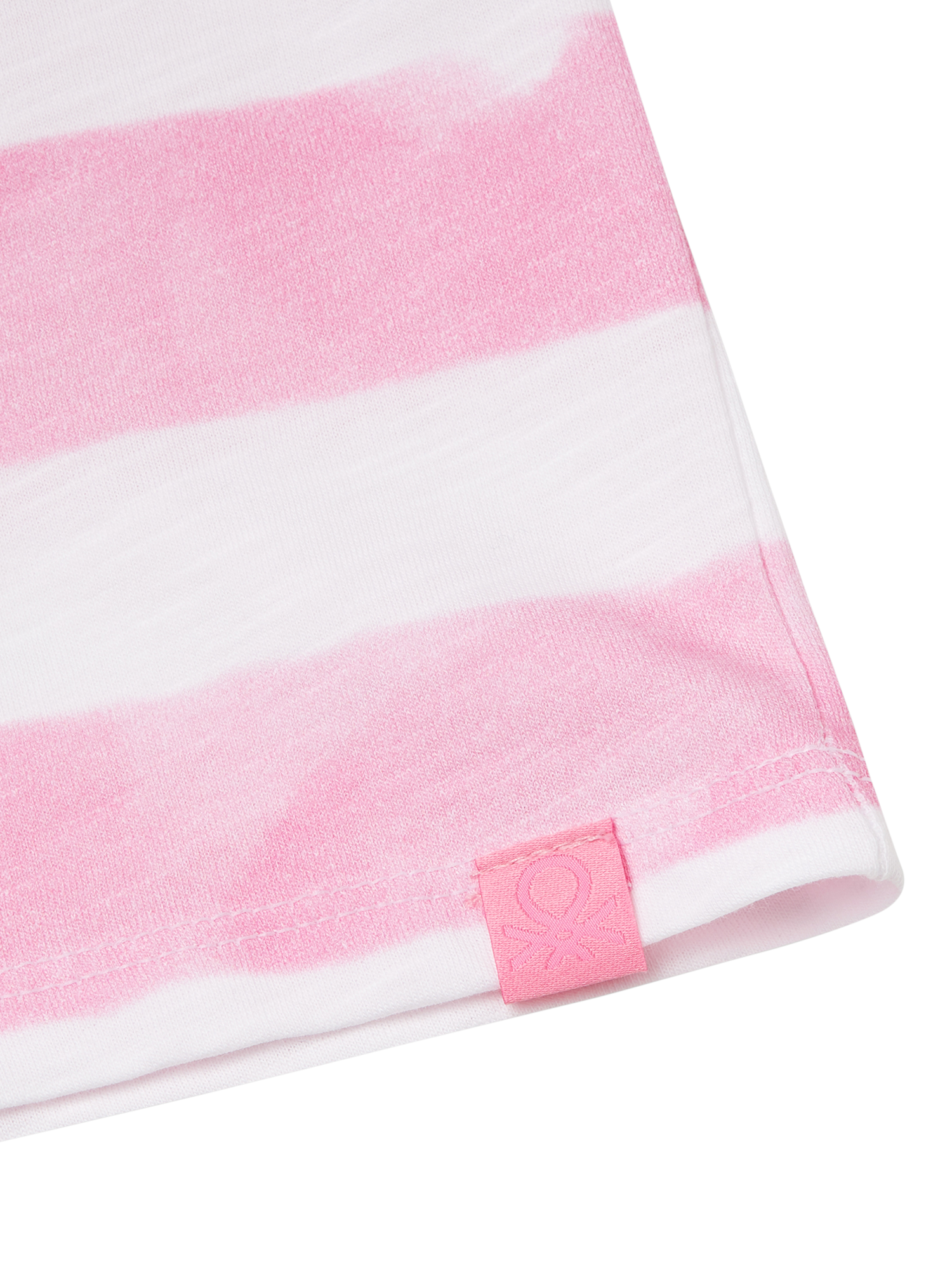 Product image 3 of 3, which shows Benetton Kids' Cotton Sleeveless Cut Out Jersey Dress, Pink, 6-7 years