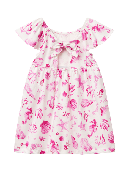 Benetton Kids' Cotton Short Sleeved Seashell Dress - view 2, Multicolor
