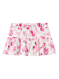 Benetton Kids' Cotton Seashell Print Culotte Skort, Multicolor