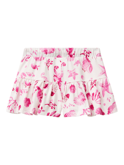 Benetton Kids' Cotton Seashell Print Culotte Skort, Multicolor - view 2, Multicolor