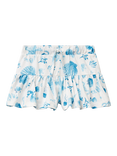 Benetton Kids' Cotton Seashell Print Culotte Skort, Multicolor