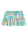 Benetton Kids' Cotton Seashell Print Culotte Skort, Multicolor