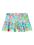 Benetton Kids' Cotton Seashell Print Culotte Skort, Multicolor