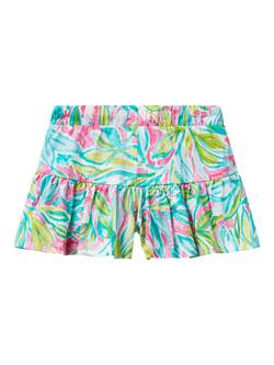 Benetton Kids' Cotton Seashell Print Culotte Skort, Multicolor - view 2, Multicolor