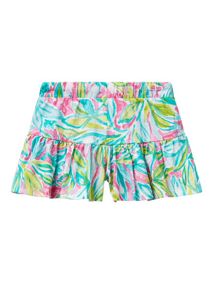 Benetton Kids' Cotton Seashell Print Culotte Skort, Multicolor - view 2, Multicolor