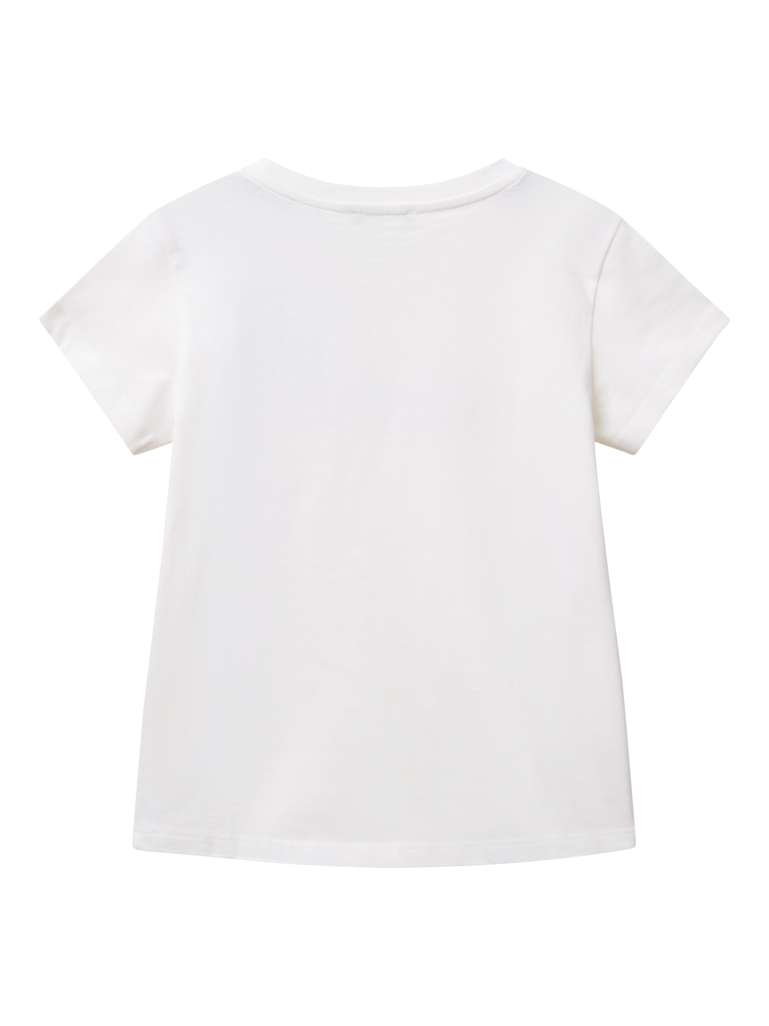 Product image 2 of 3, which shows Benetton Kids' Cotton Sequin Balloon T-Shirt, Optical White, 3-4 years