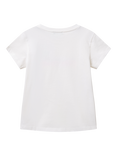 Benetton Kids' Cotton Sequin Balloon T-Shirt, Optical White
