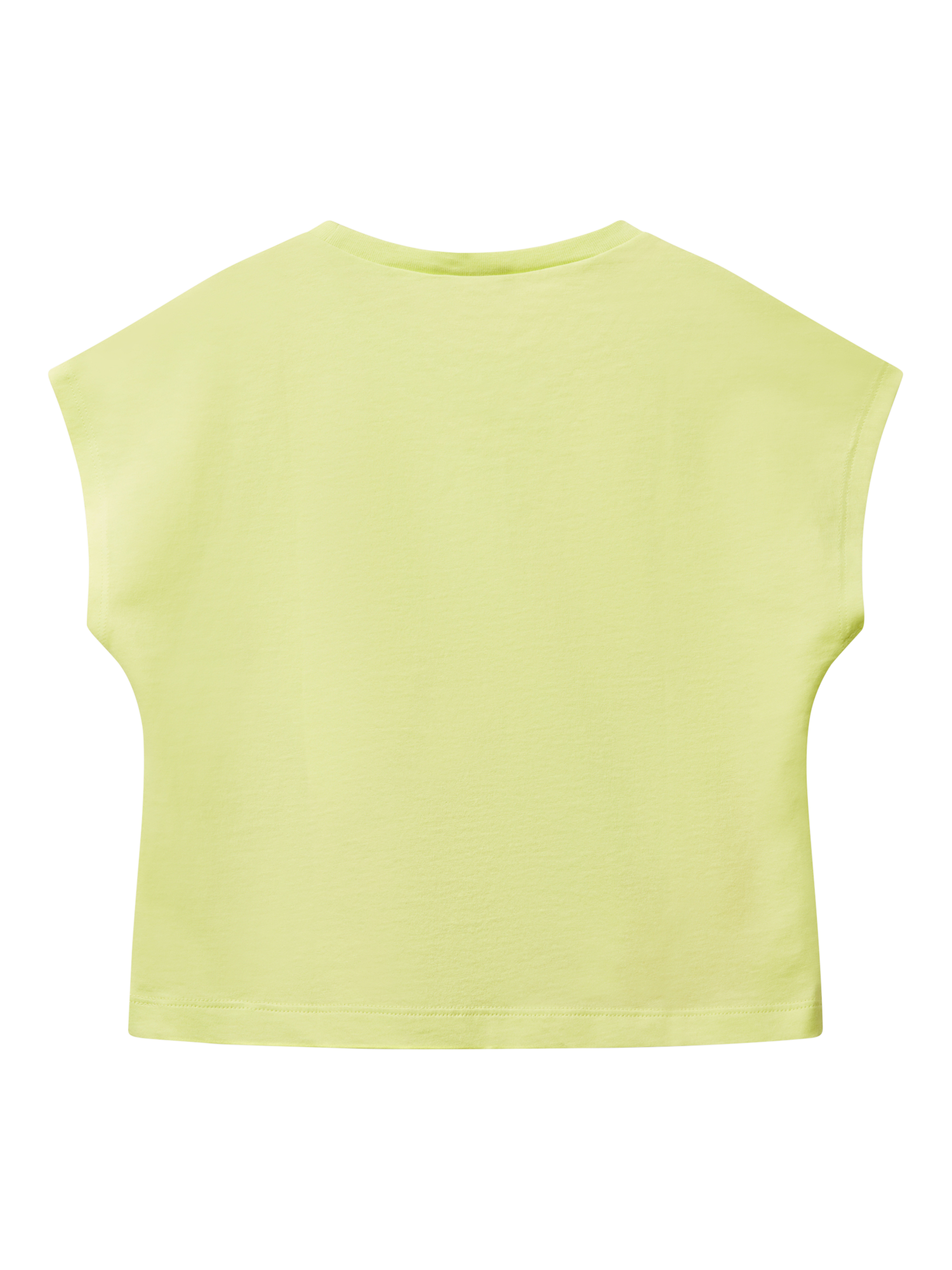 Product image 2 of 11, which shows Benetton Kids' Cotton Tropical Applique Kimono T-Shirt, Lime, 18-24 months