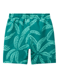 Benetton Kids' Cotton Fleece Leaf Print Shorts