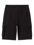 Benetton Kids' Cotton Elasticated Bermuda Shorts, Black