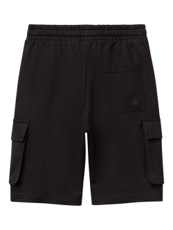 Benetton Kids' Cotton Elasticated Bermuda Shorts, Black - view 2, Black