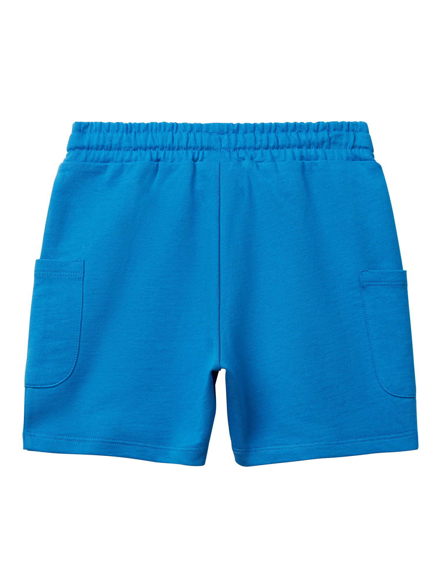 Product image 2 of 3, which shows Benetton Kids' Cotton Drawstring Cargo Shorts, Blue, 3-4 years
