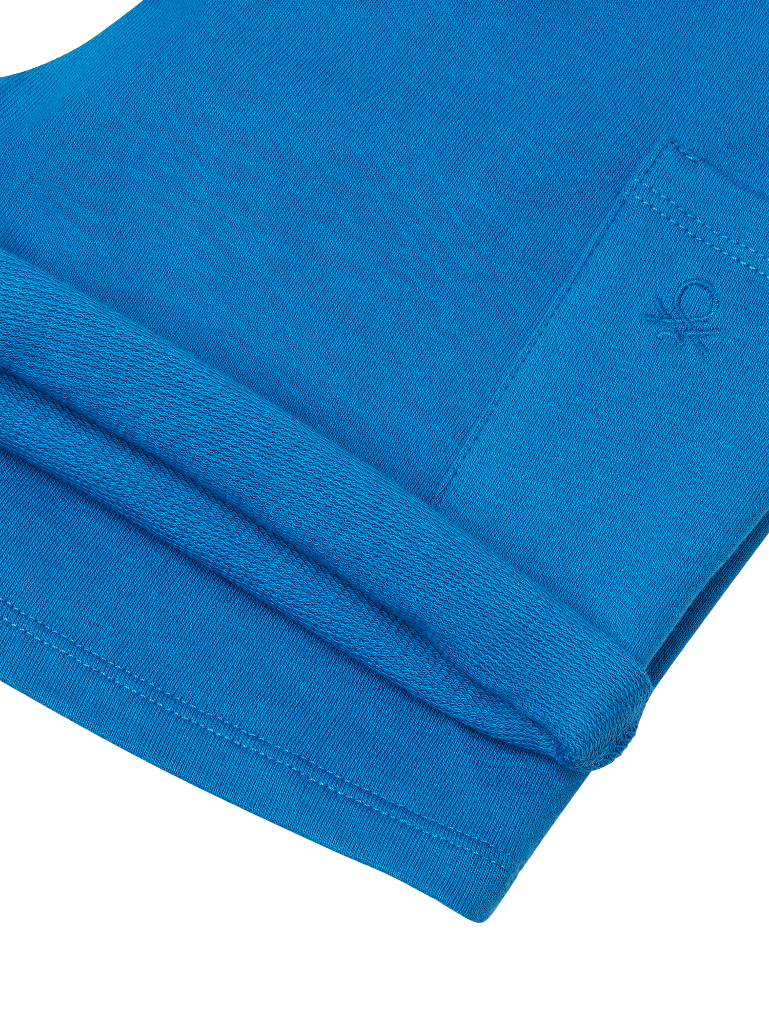 Product image 3 of 3, which shows Benetton Kids' Cotton Drawstring Cargo Shorts, Blue, 3-4 years