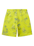Benetton Kids' Cotton Fleece Palm Tree Print Shorts