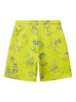 Benetton Kids' Cotton Fleece Palm Tree Print Shorts - view 2, Multicolor