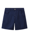 Benetton Kids' Cotton Straight Shorts, Night Blue