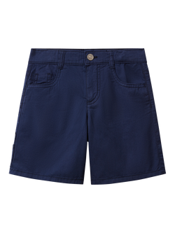 Benetton Kids' Cotton Straight Shorts, Night Blue