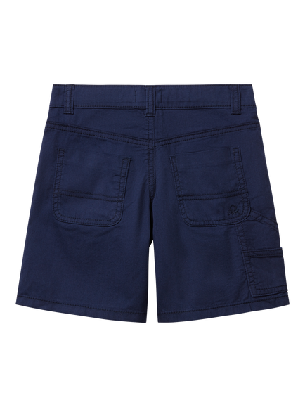 Benetton Kids' Cotton Straight Shorts - view 2, Night Blue
