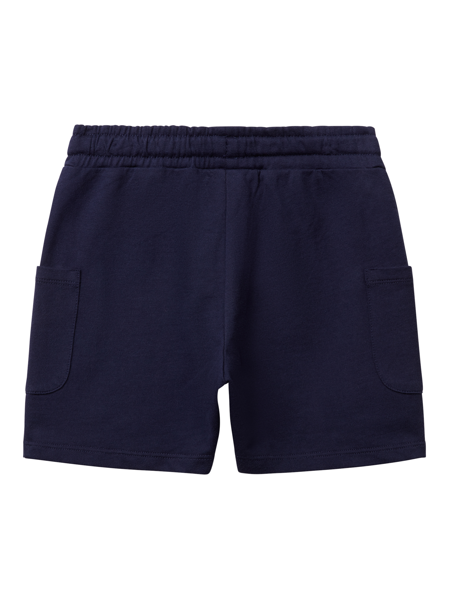 Product image 2 of 3, which shows Benetton Kids' Cotton Drawstring Cargo Shorts, Night Blue, 18-24 months