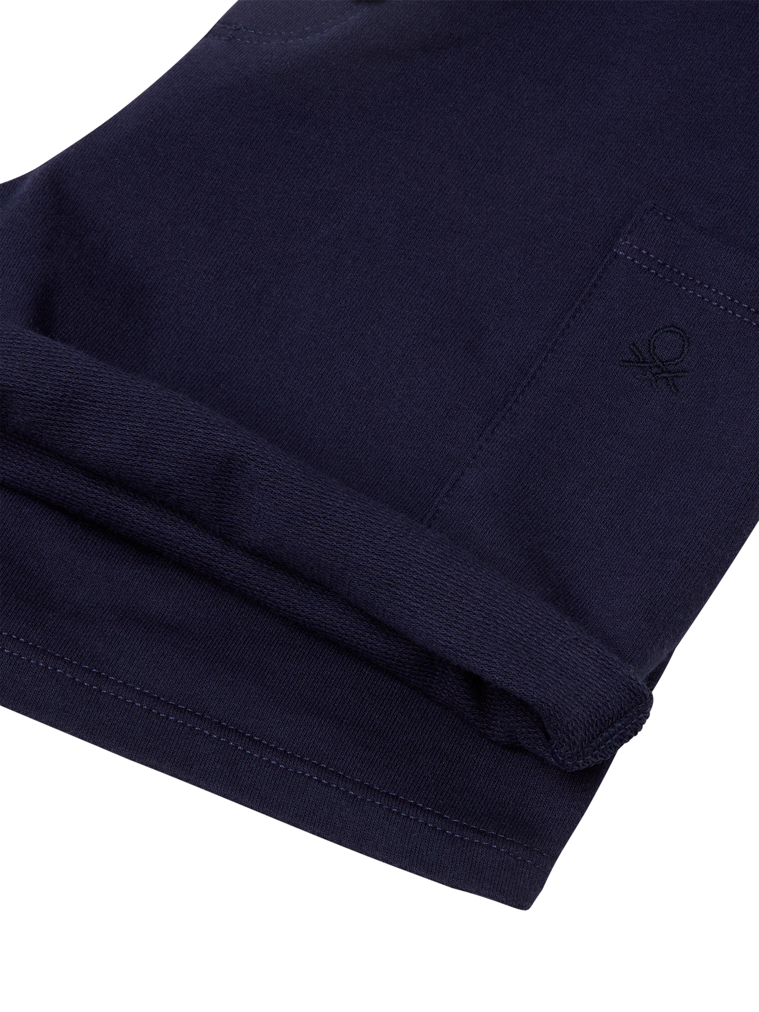 Product image 3 of 3, which shows Benetton Kids' Cotton Drawstring Cargo Shorts, Night Blue, 18-24 months
