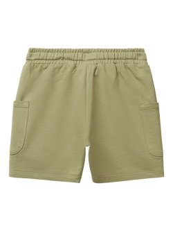 Benetton Kids' Cotton Drawstring Cargo Shorts - view 2, Olive Green