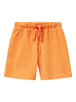 Benetton Kids' Cotton Drawstring Shorts, Apricot
