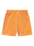 Benetton Kids' Cotton Drawstring Shorts, Apricot