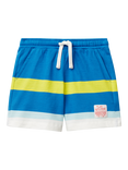 Benetton Kids' Cotton Striped Drawstring Shorts, Multicolor