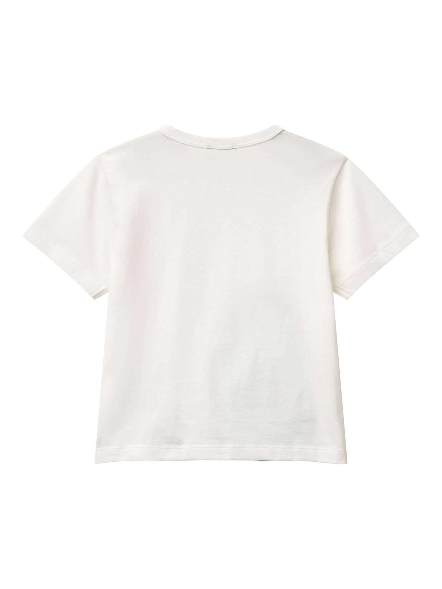 Product image 2 of 3, which shows Benetton Kids' Cotton Zipped Shark T-Shirt, Off White, 3-4 years
