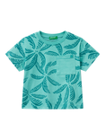 Benetton Kids' Cotton Leaf Print T-Shirt, Multicolor