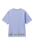 Benetton Kids' Cotton Lemon Print T-Shirt, Periwinkle