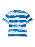 Benetton Kids' Cotton Oversized Striped Paradise T-Shirt, Multicolor