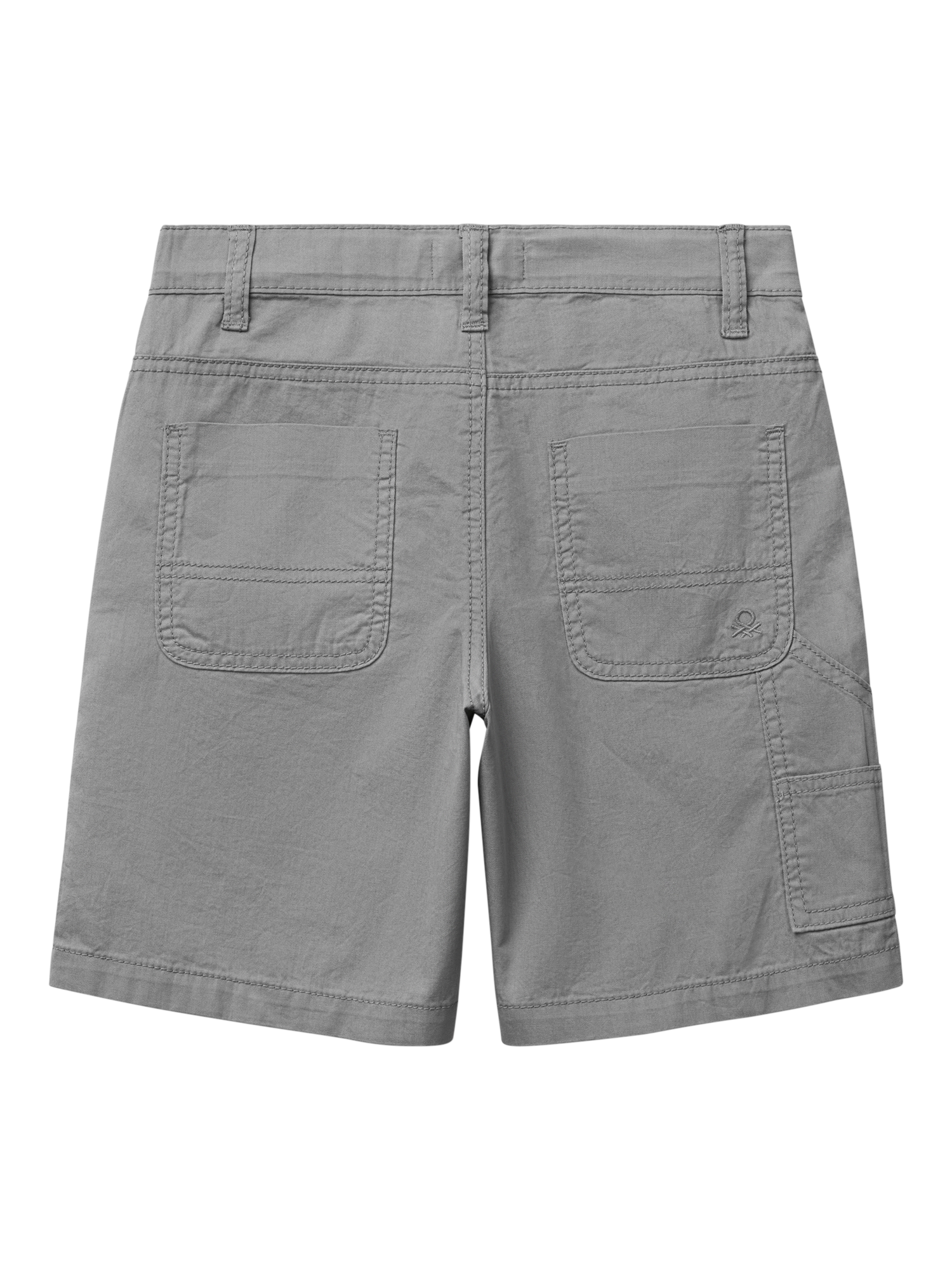 Product image 2 of 3, which shows Benetton Kids' Cotton Four Pocket Shorts, Medium Grey, 6-7 years