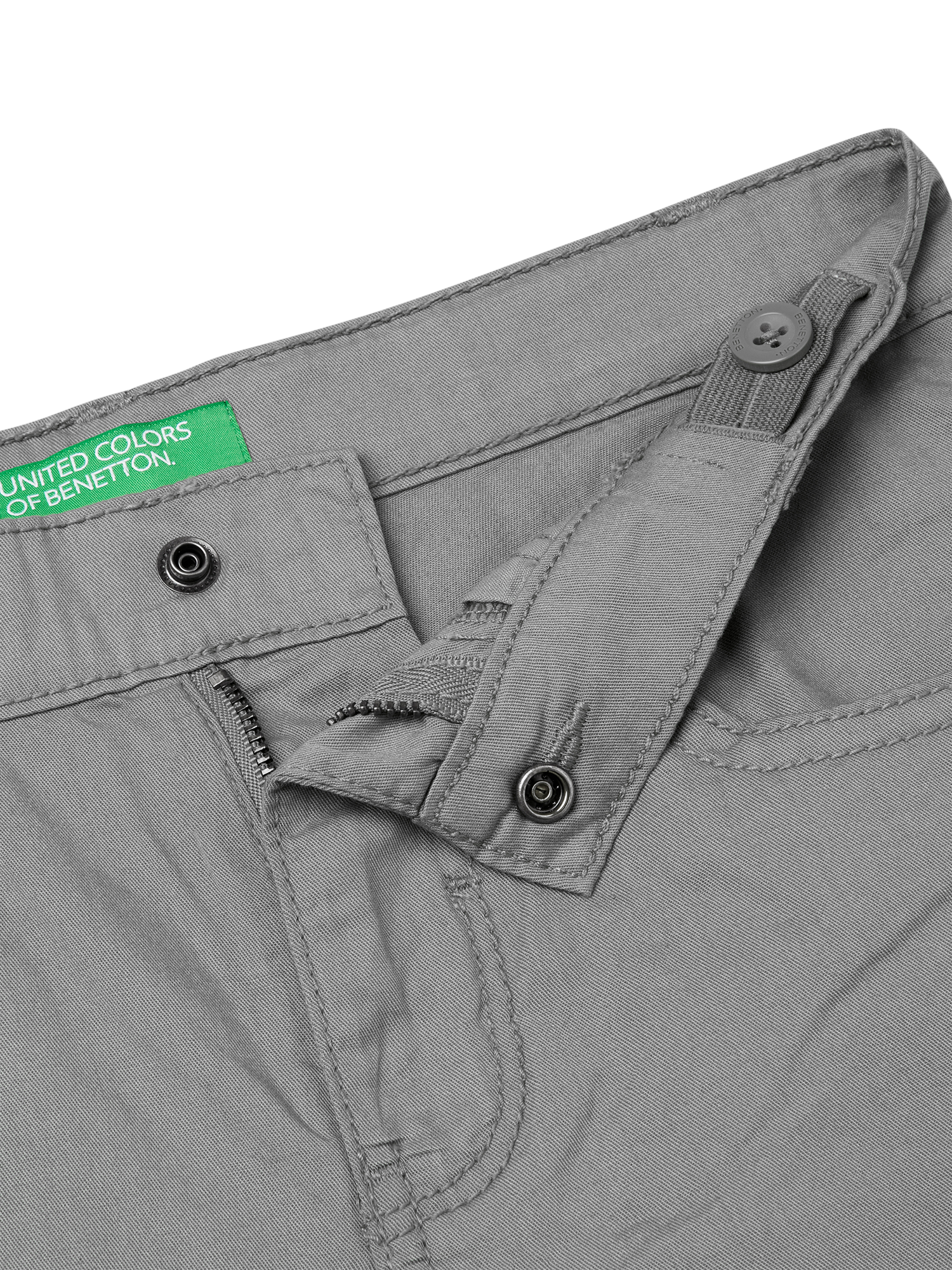 Product image 3 of 3, which shows Benetton Kids' Cotton Four Pocket Shorts, Medium Grey, 6-7 years