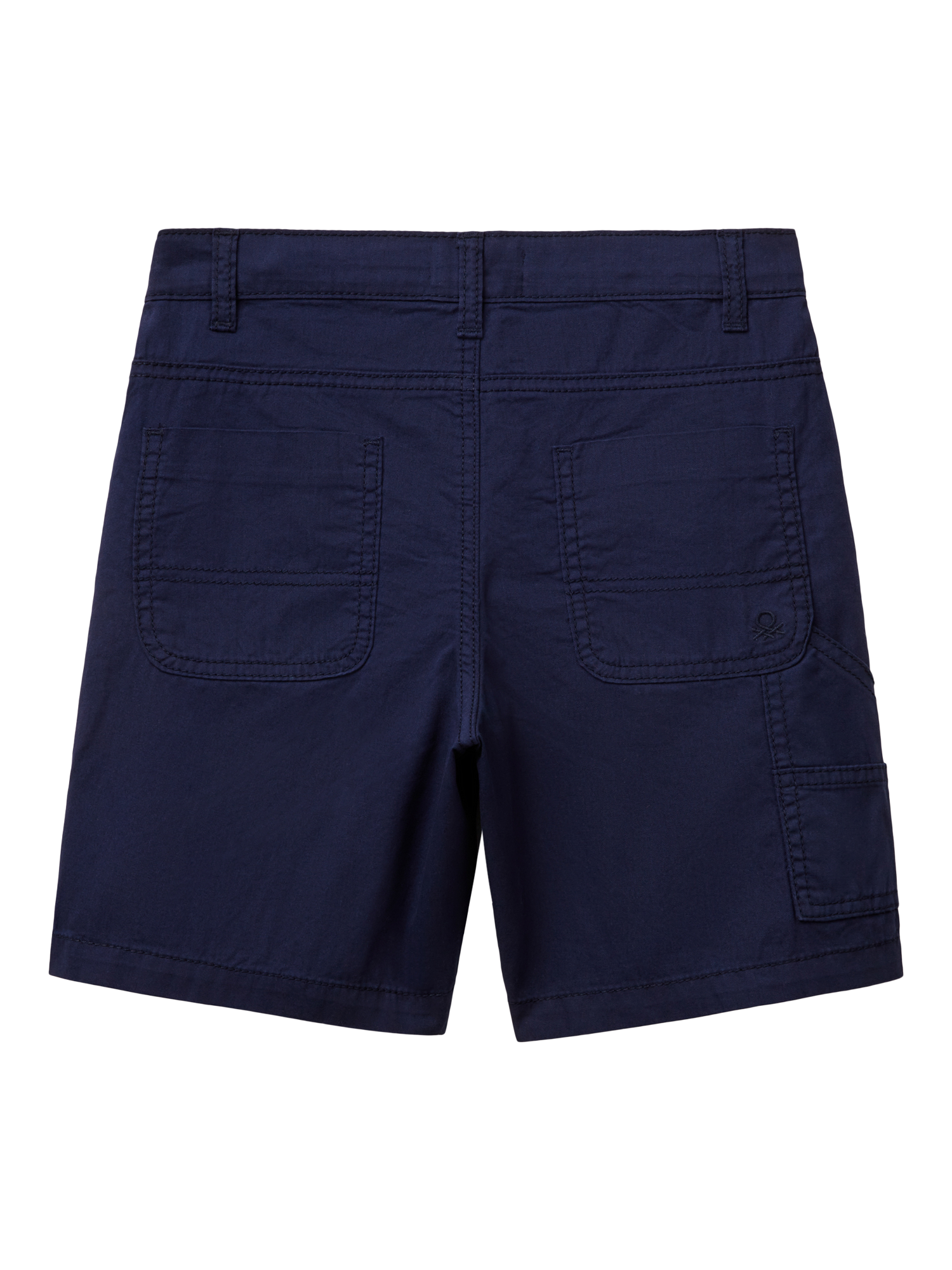 Product image 2 of 3, which shows Benetton Kids' Cotton Four Pocket Shorts, Night Blue, 6-7 years