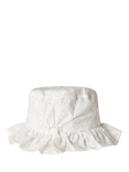 Benetton Kids' Broderie Anglaise Cotton Sun Hat, Optical White