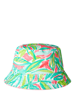 Benetton Kids' Reversible Cotton Bucket Hat, Fuchsia - view 2, Fuchsia