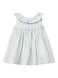 Benetton Baby Cotton Sleeveless Button Dress, Offwhite