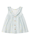 Benetton Baby Cotton Sleeveless Button Dress, Offwhite