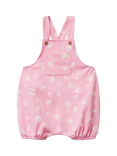 Benetton Baby Cotton Seashell Print Dungarees, Pink