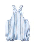 Benetton Baby Cotton Striped Dungarees, Optical White