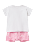 Benetton Baby Ballet Bunny T-Shirt and Shorts Set, Pink