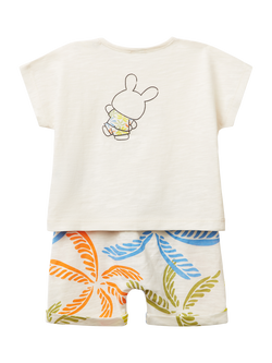 Benetton Baby Cotton T-Shirt and Shorts Set - view 2, White Cream