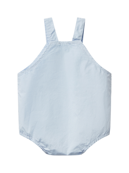 Benetton Baby Cotton Button Romper, Light Blue Powder - view 2, Light Blue Powder