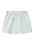 Benetton Baby Cotton Striped Drawstring Shorts, Offwhite