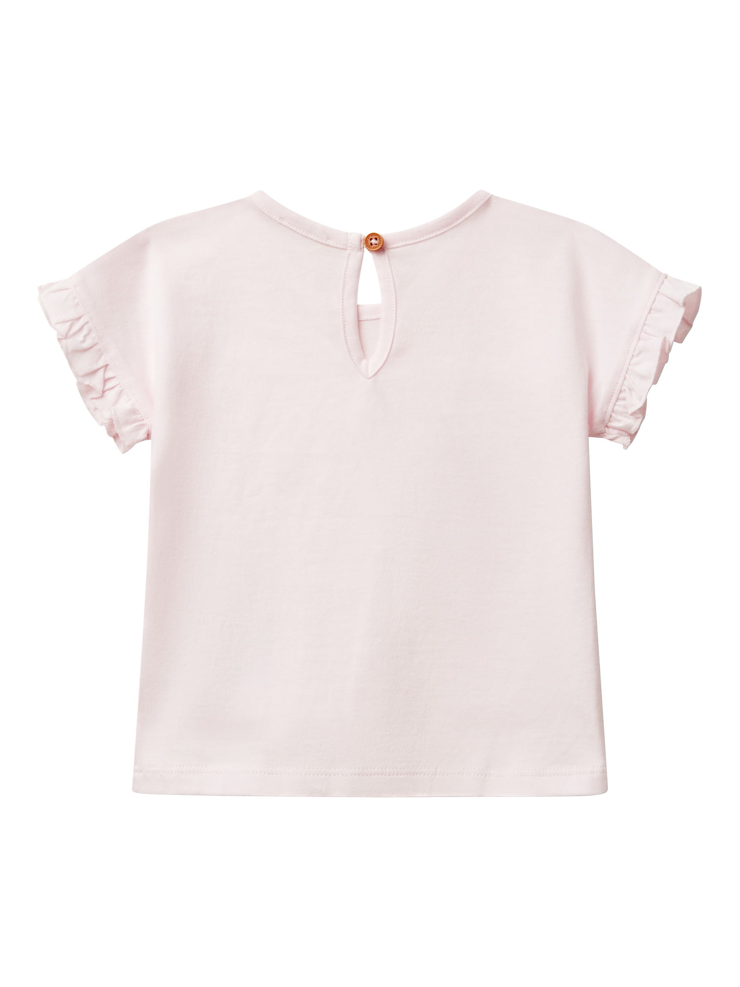 Product image 2 of 3, which shows Benetton Baby Cotton Tassel Starfish T-Shirt, Pastel Pink, 12-18 months