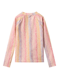 WHEAT Kids' Ada Long Sleeve Swim T-Shirt, Multi Rainbow