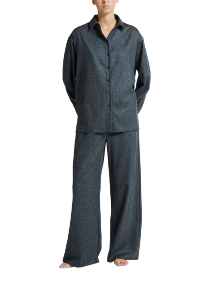 ASCENO Austin Wool Rich Trousers, Charcoal - view 2, Charcoal