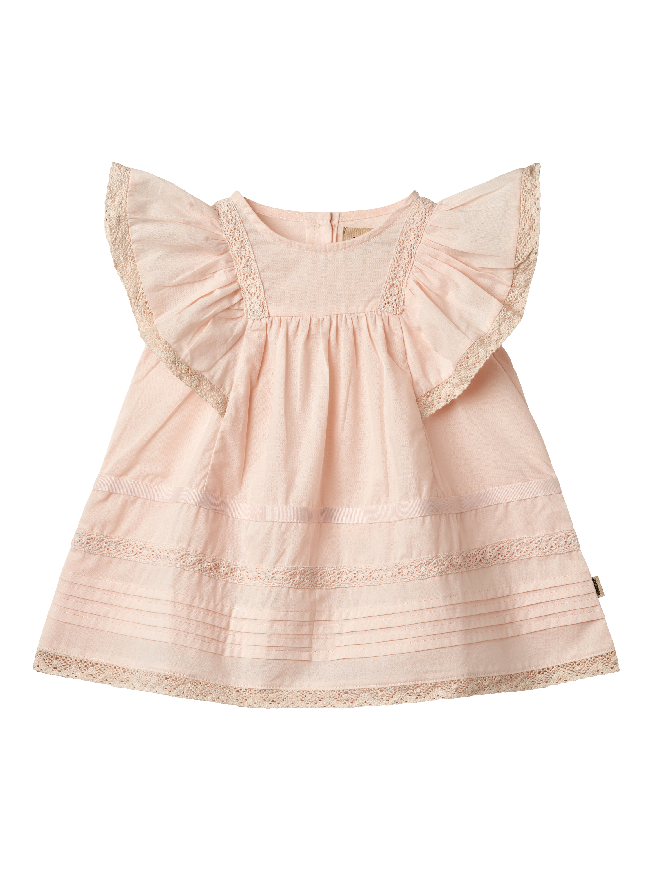 Product image 1 of 3, which shows WHEAT Baby Minna Cotton Ruffle Dress, 2400 Powder, 2 years